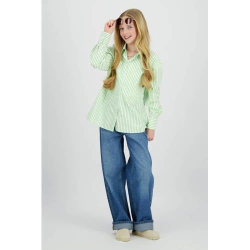 Raizzed gestreepte blouse groen