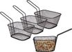 Arte regal Panier à frites - 4x - Noir - Inox - 23x11.5x7.5 cm
