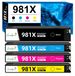 HP 981X Cartouche de couleur jeu de 4 pour HP PageWide MFP 556/586