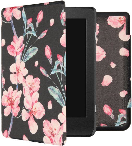 imoshion Ploonk B.V. Ereader Hoes - Geschikt voor Kobo Nia - Blossom Watercolor Black