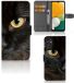 B2Ctelecom Samsung Galaxy A14 4G Telefoonhoesje met Pasjes Zwarte Kat