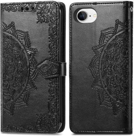 imoshion Hoesje - Geschikt voor Apple iPhone 17e / 16e - Mandala Bookcase - Zwart