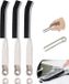 Merkloos Nettoyeur d'angle Brosse 3-Pack - Brosse plastique blanche avec poils rigides pour joints et espaces restreints - Accessoires de nettoyage pour salle de bain et cuisine