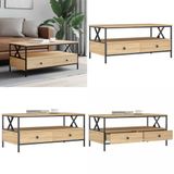 vidaXL Salontafel 100x51x45 cm Bewerkt Hout Sonoma Eikenkleurig