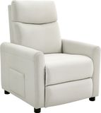 HOMCOM Relaxfauteuil Crèmewit Polyester 86L x 73B x 100H cm