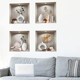 3D-stickers, Ambiance Sticker 3D-stickers, zelfklevend, 3D-effect, decoratief design, muursticker voor slaapkamers en volwassenen, 3D-muursticker, decoratie voor woonkamer, wandsticker, trompe van het oog slaapkamer, 60 x 60 cm