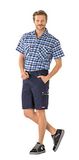 Planam Canvas 320 shorts blauw