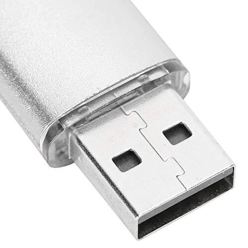 QITERSTAR Memory Stick, Zilver 2-in-1 hoge kwaliteit thumb drive, voor het opslaan van foto's Muziek opslaan Video's opslaan van bestanden(64GB)