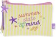Kangaro etui - Beach Happy - gestreept - geel - 15x10cm