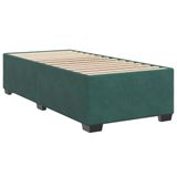 vidaXL Boxspringbed met matras, fluweel, donkergroen, 140x190 cm
