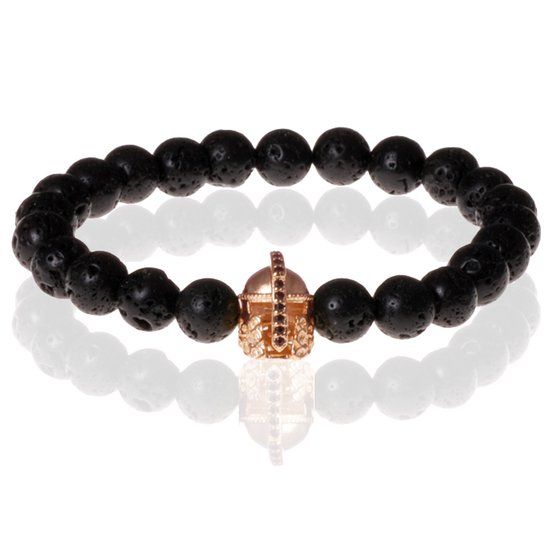 Memphis kralen armband Lavasteen Gladiator Rose