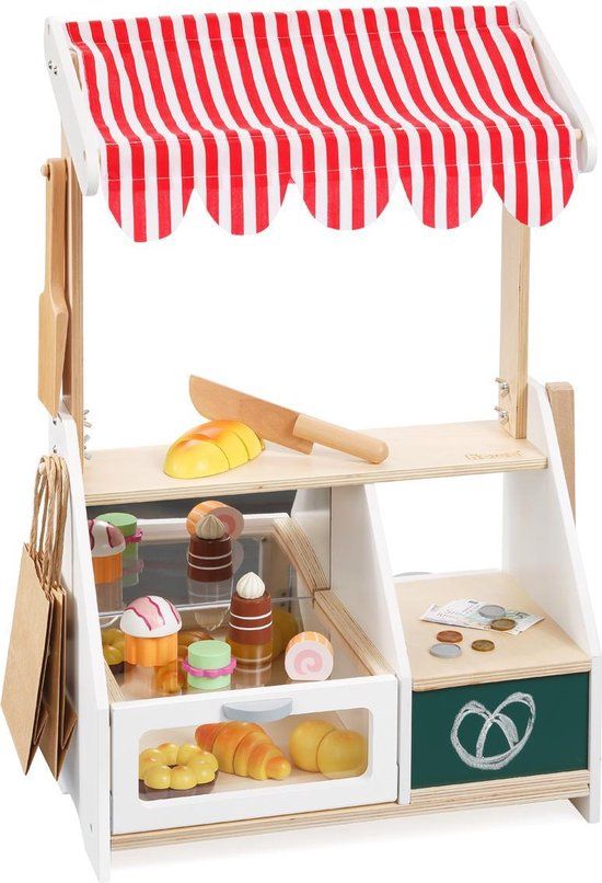 howa Houten Speelgoed Winkeltje "Kleine Bakkerij" - Hout - Wit/Kleurrijk - Vanaf 3 Jaar