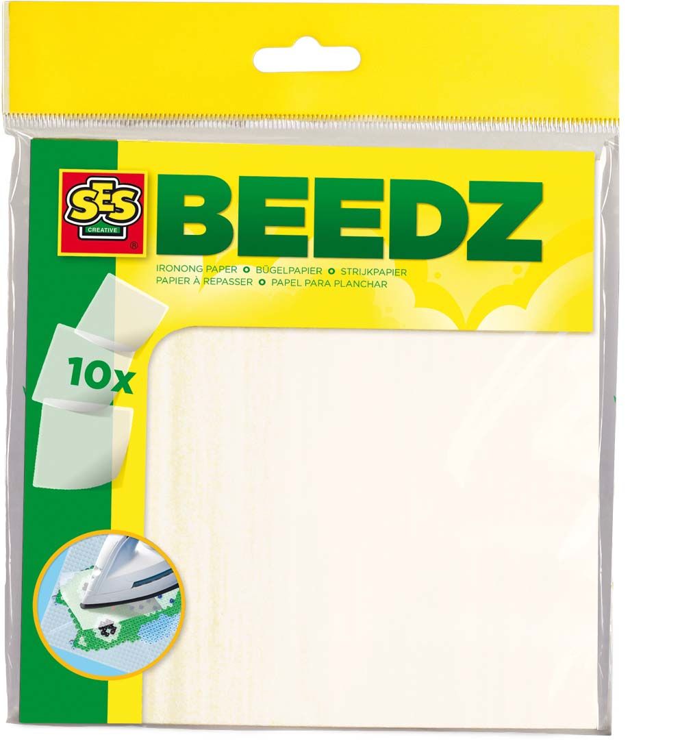 SES Beedz Strijkvellen - 10 stuks - Wit - Strijkpapier