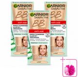 Garnier SkinActive BB Cream Light - Anti-Aging - Crème teintée de jour - 50 ml - 3 Pièces