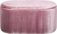 HOMCOM zitbank met opbergruimte, fluweellook, roze