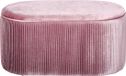 HOMCOM zitbank met opbergruimte, fluweellook, roze