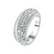 Lucardi Dames Ring met kristal - Ring - Cadeau - Staal - Zilverkleurig