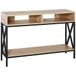 HOMCOM Industriële console entree tafel 120x23.5x75 cm eikenhout | Multifunctionele opslag