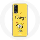 Maniacase Etui voor Vivo Y72 BTS Bangtan Boys BT21 Chimmy Jimin Gele Achtergrond