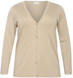 KAFFE Curve Farsia Dames cardigan met knopen