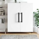vidaXL Handvat Effen 2 st Zwart 380 x 34 x 85 mm Aluminium en PP