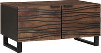 Maison Exclusive - Table basse, placage noyer, 80 x 50 x 40 cm, panneau de particules