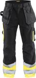 Blåkläder Werkbroek High Vis 1529-1370 - Zwart/High Vis Geel - Maat D100