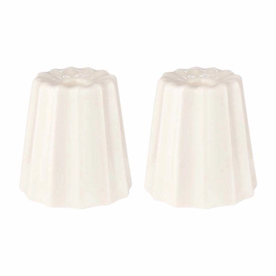 vtwonen Kandelaar Ceramic White 5,6 x 6 cm (Set van 2)