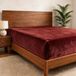 Cathay Home Flanel - Pluche Hoeslaken - Bordeaux - Tweepersoons