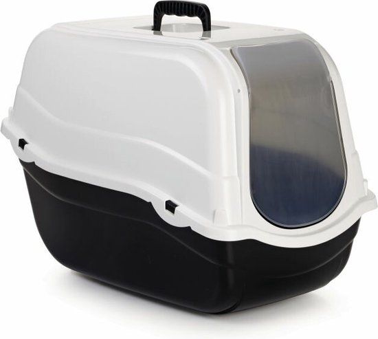 Beeztees Romeo Kattenbak - Zwart/Wit - 54x33x42 cm