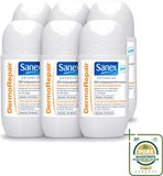 Sanex 6 x Advanced Dermo Repair Déodorant Roll-on - 24h Anti-Transpirant - 0% Alcool - 50 ml
