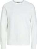 JACK & JONES Star basic sweat crew neck regular fit - heren sweatshirt katoenmengsel met O-hals - offwit
