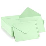 Romon Papieren enveloppen, 50 stuks, kraftenveloppen, 120 g/m², uitnodigingen, wenskaarten voor bruiloftsuitnodigingen, verjaardagsuitnodigingen, ontwerpen, printen, verjaardagskaarten