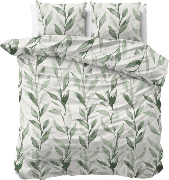 Sleeptime Pure Dekbedovertrek - 200 x 200/220 cm - 100% Katoen - Groen - Incl. Kussenslopen