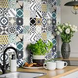 Muurstickers Keuken Muursticker Zelfklevende Cementtegels Muurstickers Azulejos Zelfklevende Tegelstickers Muurtegels Badkamer 10 x 10 cm - 24 stuks