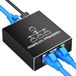 NEUTYPECHIC Ethernet-splitter, 3 poorten, 1000 Mbps LAN-splitter 1 naar 3, Gigabit RJ45 Ethernet Switch aluminium met type C-kabel voor computer, besturingsapparaten, tv, switch, router, set-top box