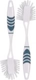 Excellent Houseware Brosse à vaisselle avec boucle de suspension - 2x pièces - bleu - 29 cm