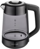 Concept RK4195 bouilloire en verre avec contrôle de température, 1,7 litre, 2200W, noir