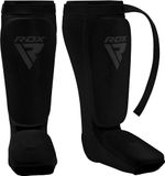 RDX Shin Guards Kickboksen Muay Thai, SATRA goedgekeurd, MMA been wreef bescherming pads, sparring training vechtsporten boksen, elastische gewatteerde beschermer, karate BJJ Taekwondo Gear