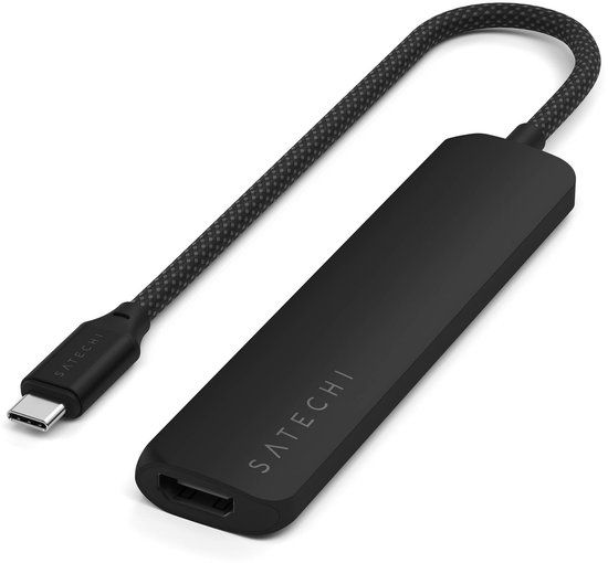 Satechi 6-in-1 USB-C Slim Multiport Adapter (4K) - Zwart