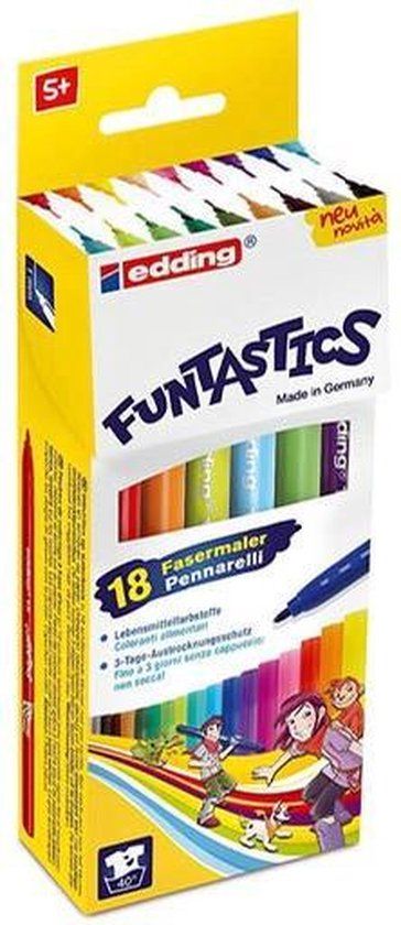 edding 15 FUNTASTICS - Kleurstiften voor Kinderen - Set van 18 - Assorti Kleuren