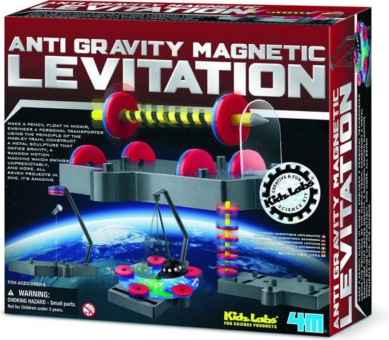 4M Kidzlabs Anti-Zwaartekracht Magnetische Levitatie - Zwart - Kunststof - Natuurkunde - USB