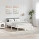 Maison Exclusive - Cadre de lit, blanc et gris clair, 120 x 190 cm, pin massif