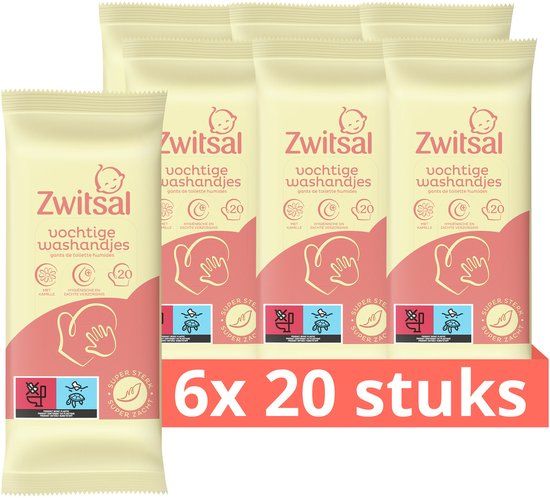 Zwitsal Goedemorgen Vochtige Washandjes - 120 stuks