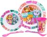 Paw Patrol Eetset 5 Delig Filles – Skye et Everest – Assiette Bol Gobelet Couverts – Vaisselle Enfant