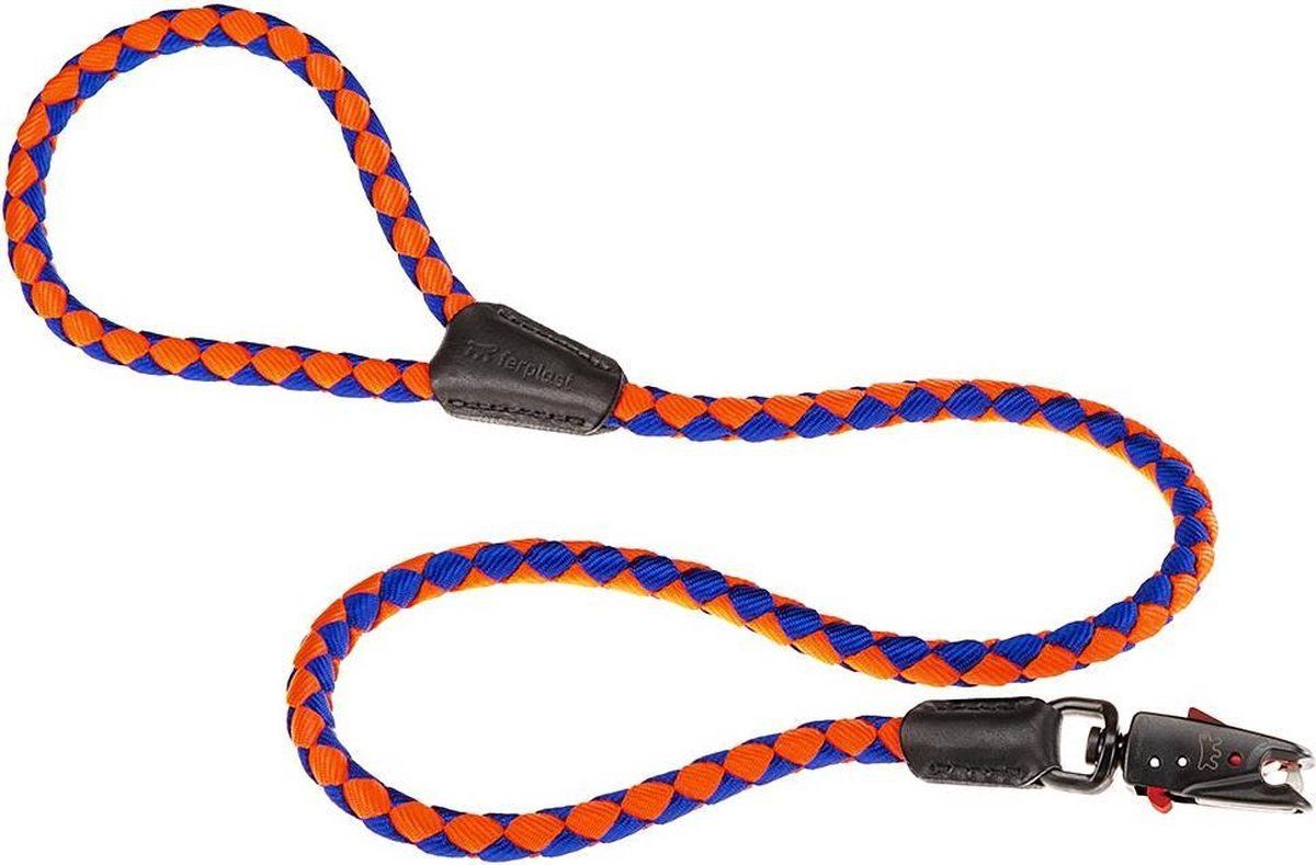 Ferplast Hondenlijn Twist Matic-g 110 Cm Nylon Blauw/oranje