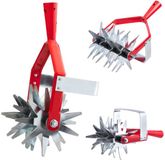 KADAX Sterfrees met wiedemes, tuinfrees, kruimelaar voor het losmaken van de BO-den, cultivator voor tuin, gazon, onkruid, rolhak, grondkruimelaar van staal, rolcultivator (zonder steel)