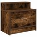 VidaXL Tables de chevet 2 pièces avec tiroir 51x31x47 cm chêne fumé