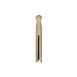 Rayher Ronde kop-wasknijpers, hout, 11 cm lang, zak 50 stuks, stormklemmen, ronde kopklemmen voor het steken, houten wasknijpers
