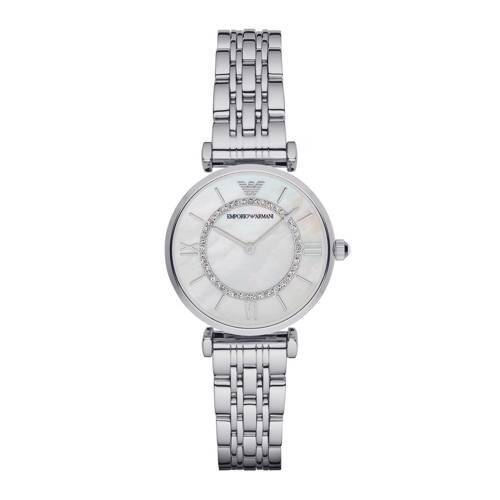 Emporio Armani Gianni T-Bar horloge - AR1908 Zilver